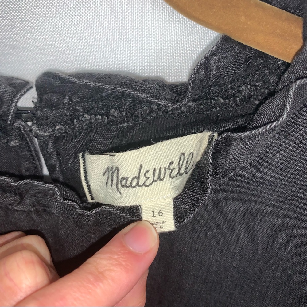 Madewell Denim Ruffled Mockneck Dress - Picture 9 of 11